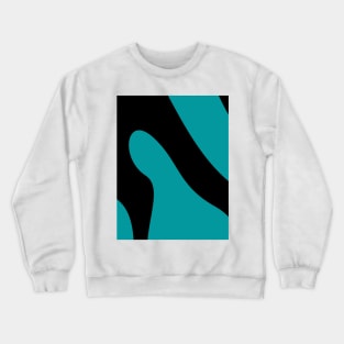 Boho black and blue pastel swirl pattern Crewneck Sweatshirt